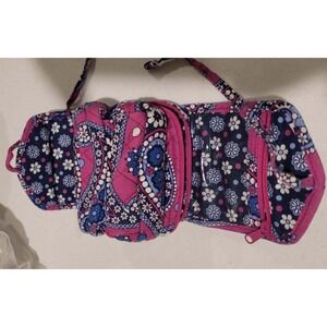 Vera Bradley Hanging Travel Jewelry Organizer Boysenberry Quilted